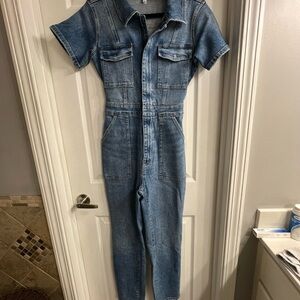 Good American Women's Blue Denim Jumpsuit